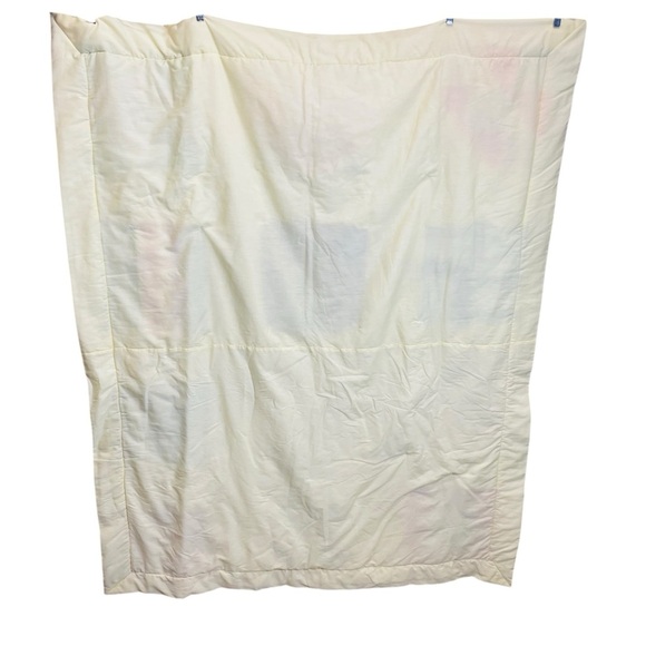 Vintage 70s handmade baby quilt yellow with squares, frog, cottagecore - Picture 2 of 10